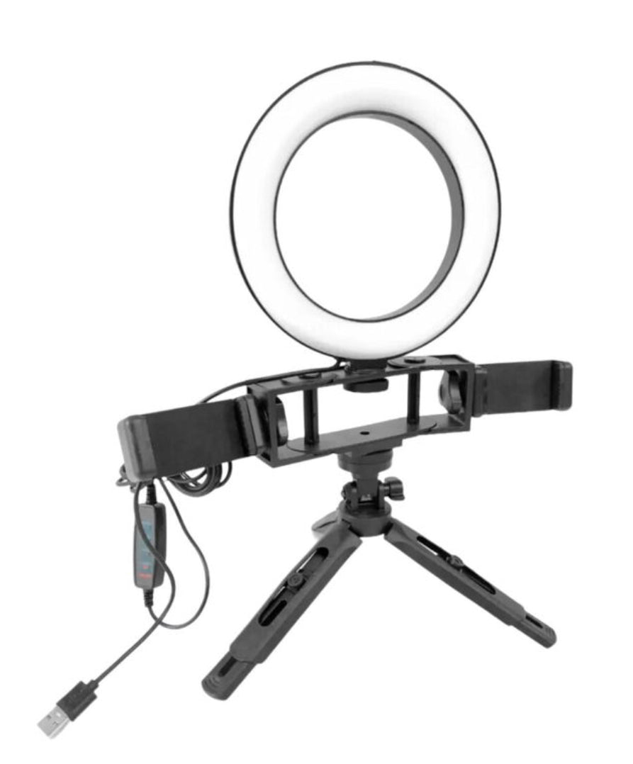 Aro De Luz Led Trípode Para Mesa Multi Posición