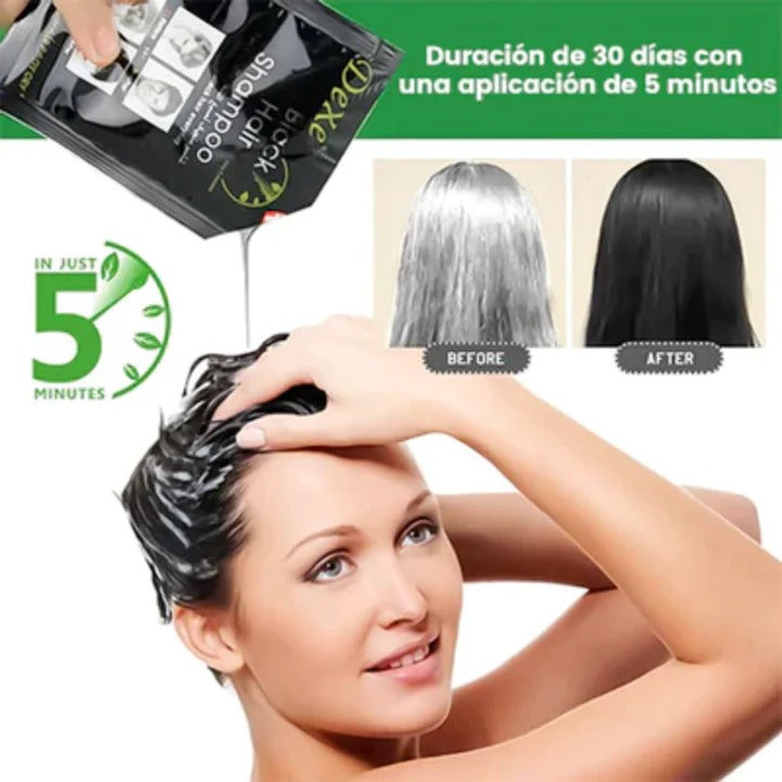Shampoo Pinta Canas Negro 10unidad