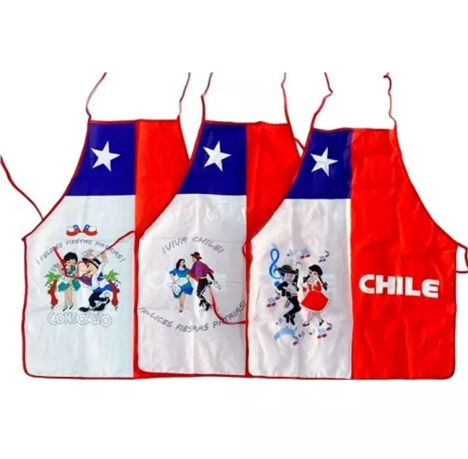 Delantal Viva Chile Fiesta Patrias.