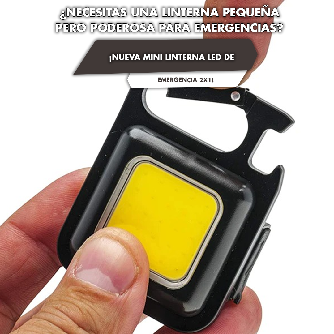 NUEVA MINI LINTERNA LED DE EMERGENCIA 2X1