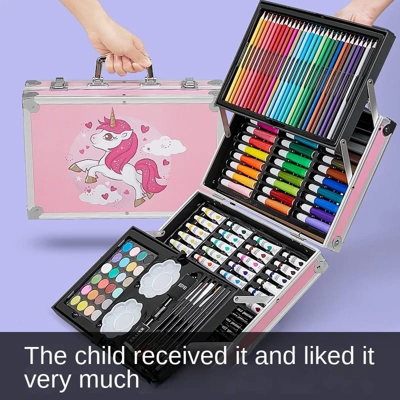 Kit Dibujo Niño 145 Piezas Pintura Arte