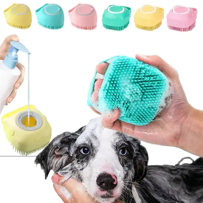 CEPILLO DISPENSADOR PARA BAÑO (MASCOTAS)