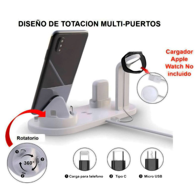 Estacion De Carga Para iPhone Air Pods B