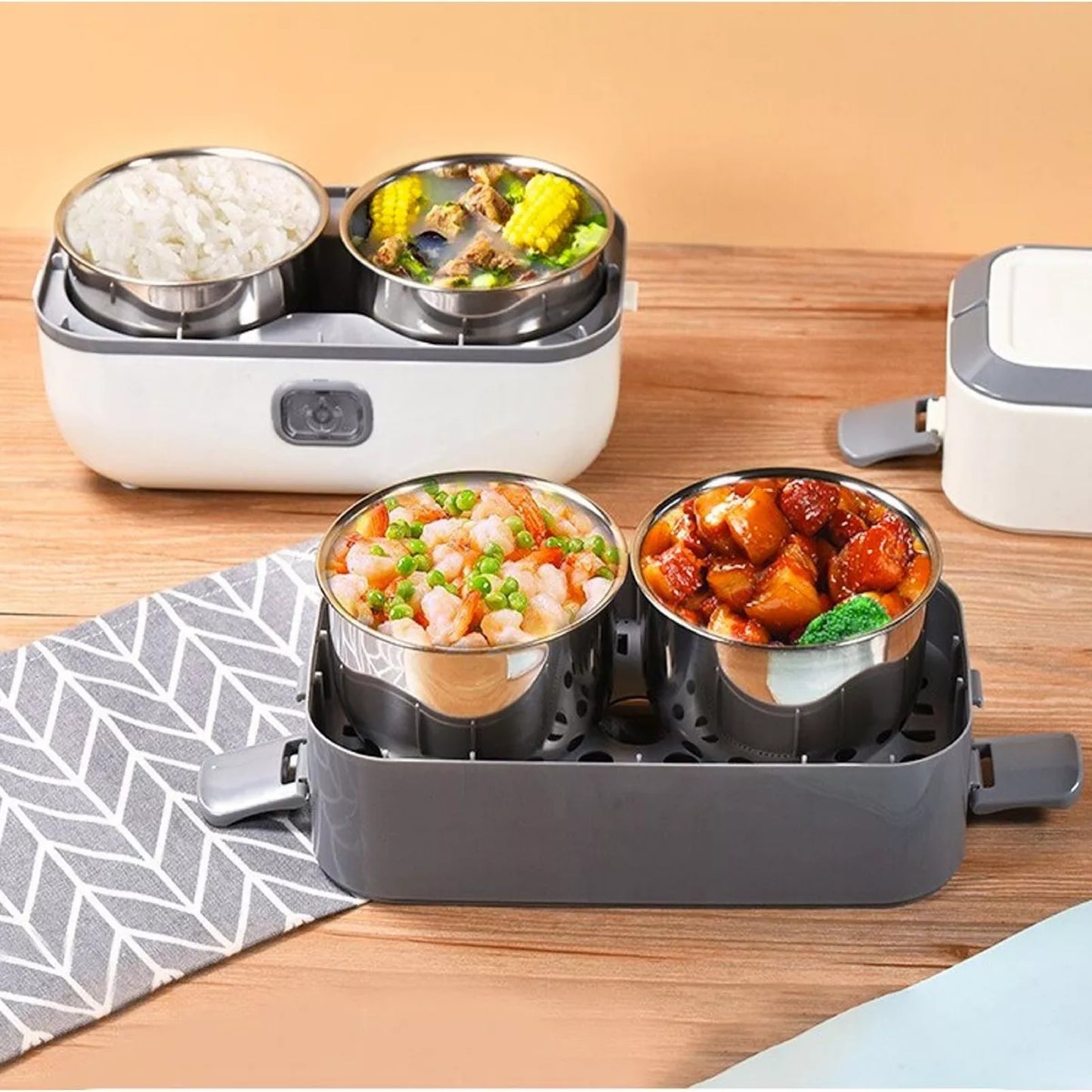 Fiambrera Con Calefacción Eléctrica